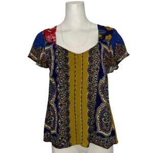 Anthropologie Moulinette Soeurs Teresita Scarf Print Blouse 6